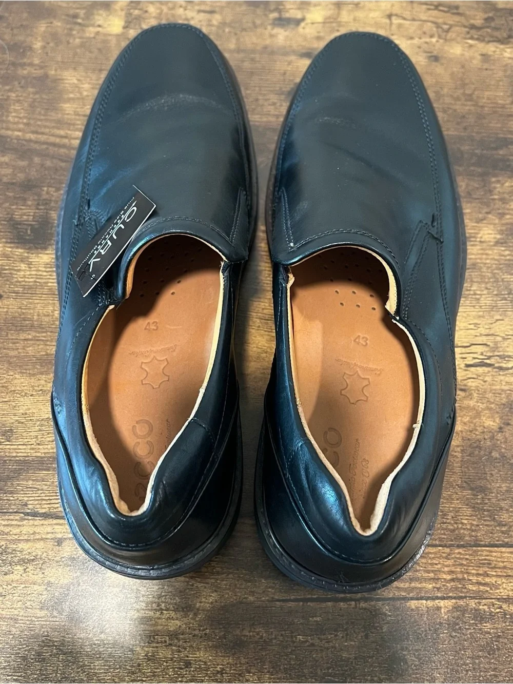 ECCO Holton Leather Slip On Shoes - Size 9